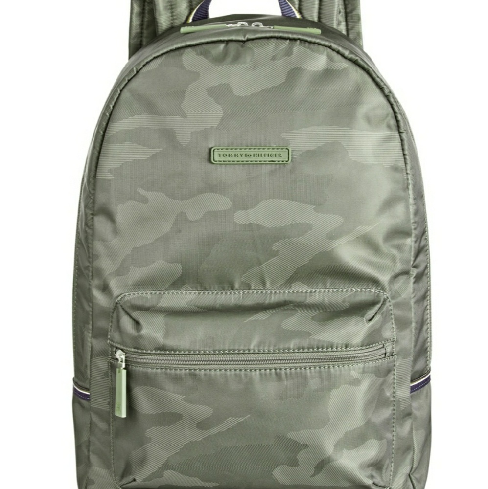 Tommy Hilfiger Mens Olive Camo Backpack